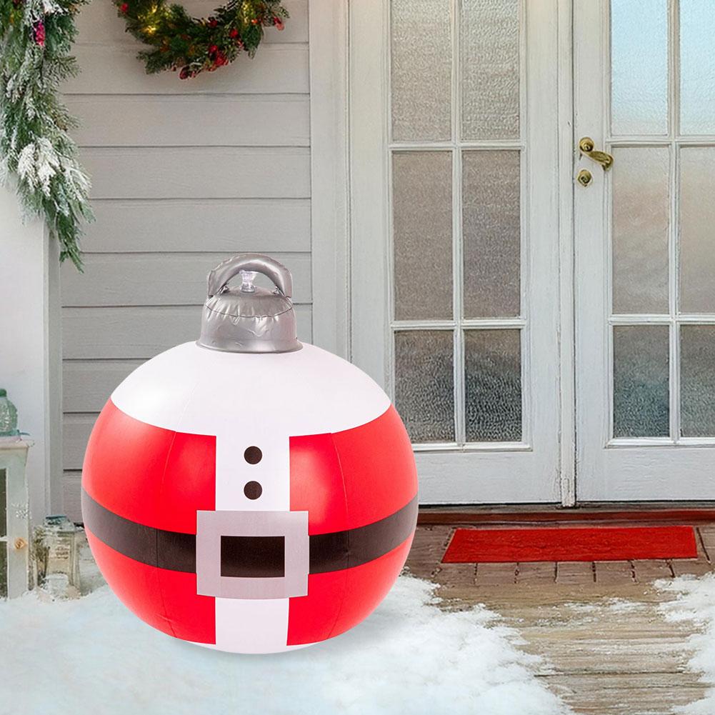 40cm Aufblasbare Weihnachtskugel Outdoor Weihnachtsdekorationen Weihnachtsdekorationskugel für Feiertagsparty Innen- und Außendekor