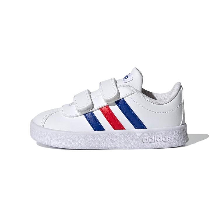 (TD) adidas VL Court 2.0 I White Royal Blue Vivid Red Baby FY9275