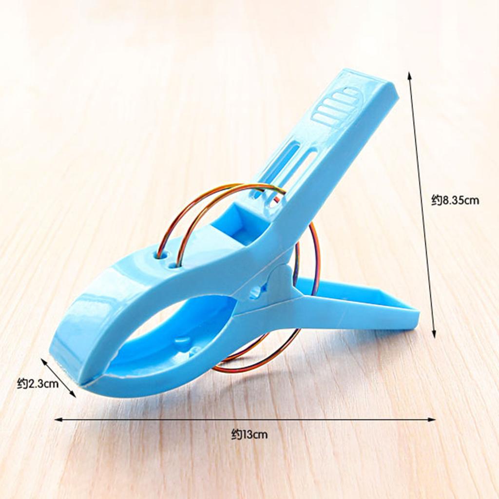 4pcs Beach Towel Clips Plastic Quilt Clips Home Blowproof Clips Windproof Clothes Clips Multicolor Heavy Duty Plastic Clips