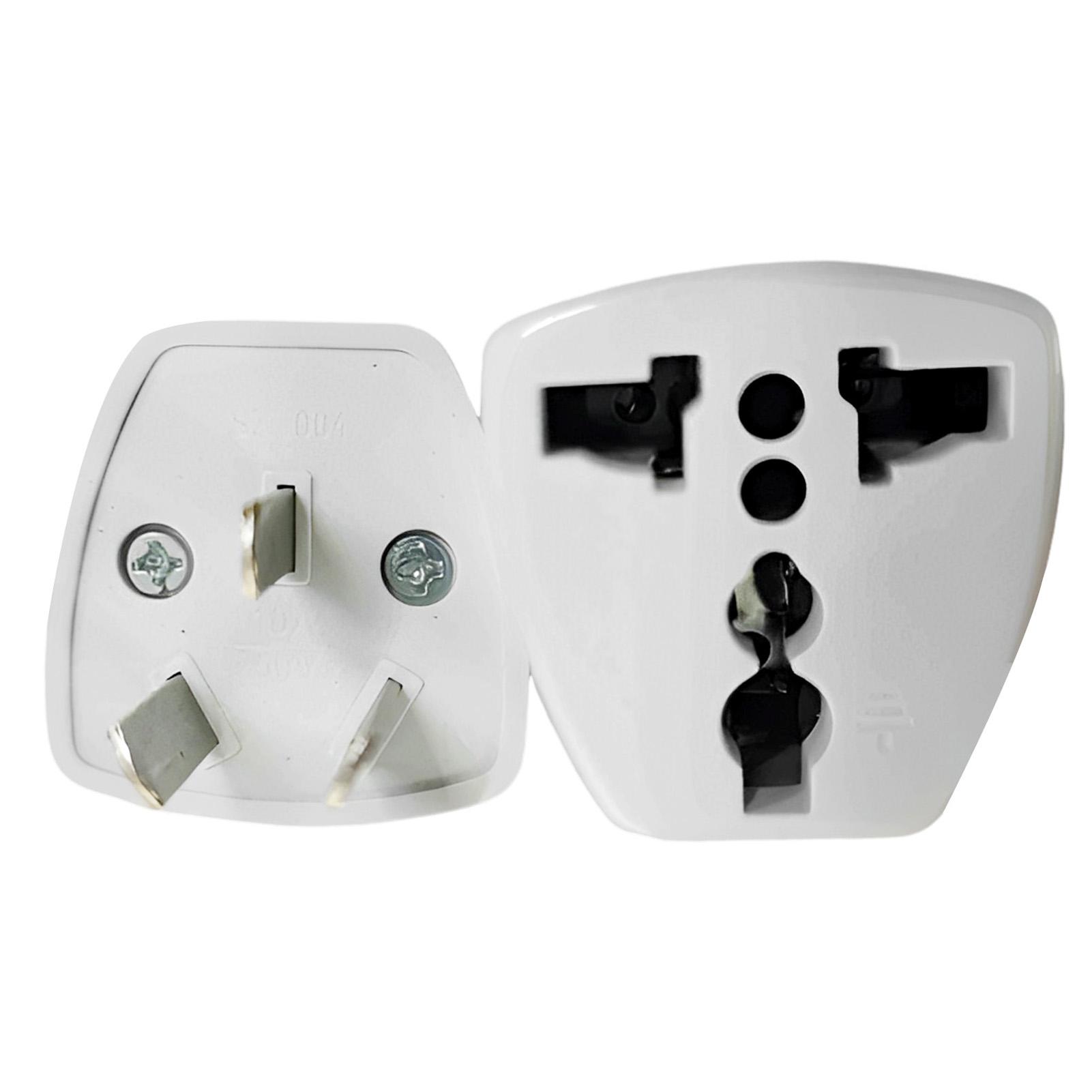 

1pc Universal AU Adapter Plug Universal Three Pin Socket Adapter For USA UK EU Adapt To AU International Travel Portable Adapter AU Plug білий