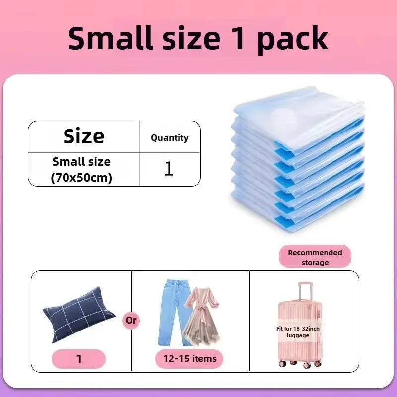 1-5pcs Vacuum Storage Bag Set with Pump Leakproof & Scratch-Resistant for Clothes Blankets Bedding Space-Saving Travel Organizer