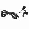 Black Double Head Lavalier Lapel Microphone No Driver Installation Required Lapel Collar Clip Mic