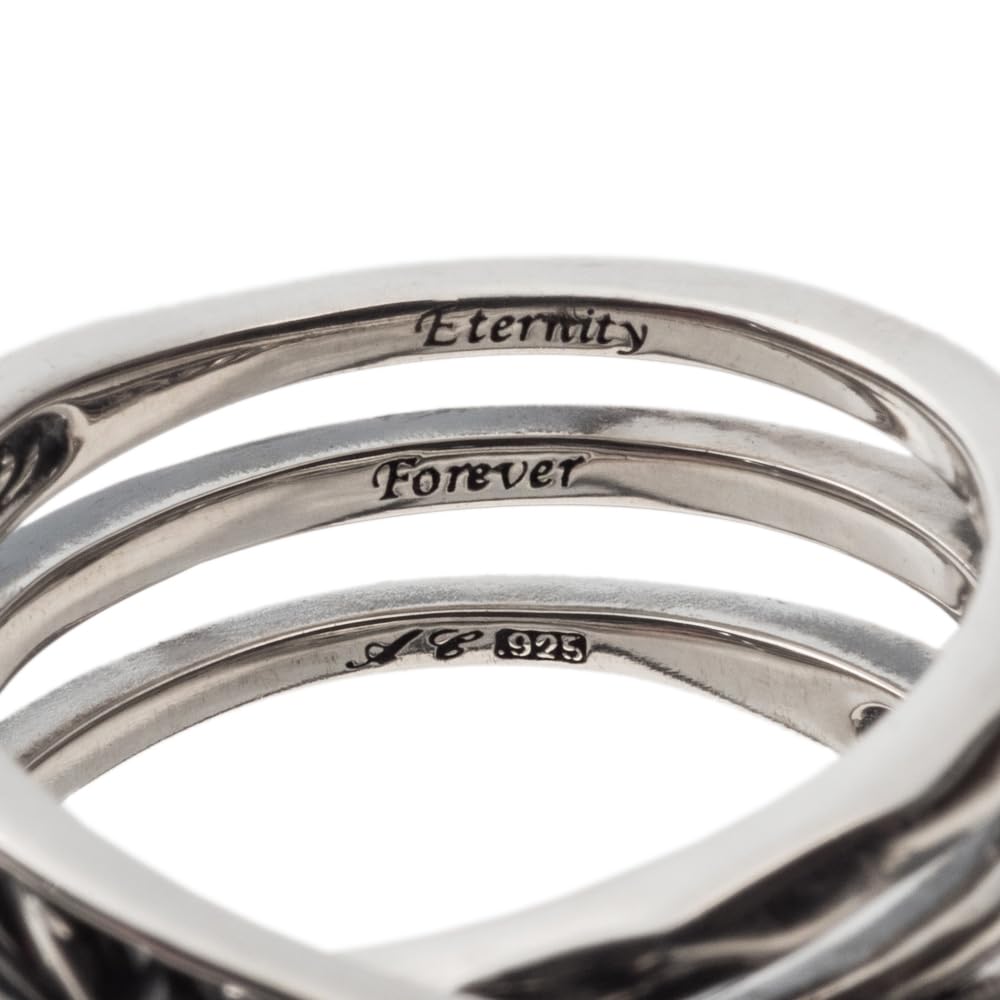 Artemis Classic Eternity Forever Ring Silver Accessory for Men and Brand Silver 925 ACR0302, Women, Jewelry, Ring, (Size 20)