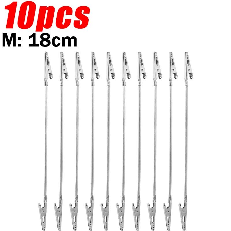 1/20pcs Flexible Metal Long Hose Pins for DIY Card Photo Double Ends Alligator Clamps Clip Home Alloy Memo Picture Holder Racks