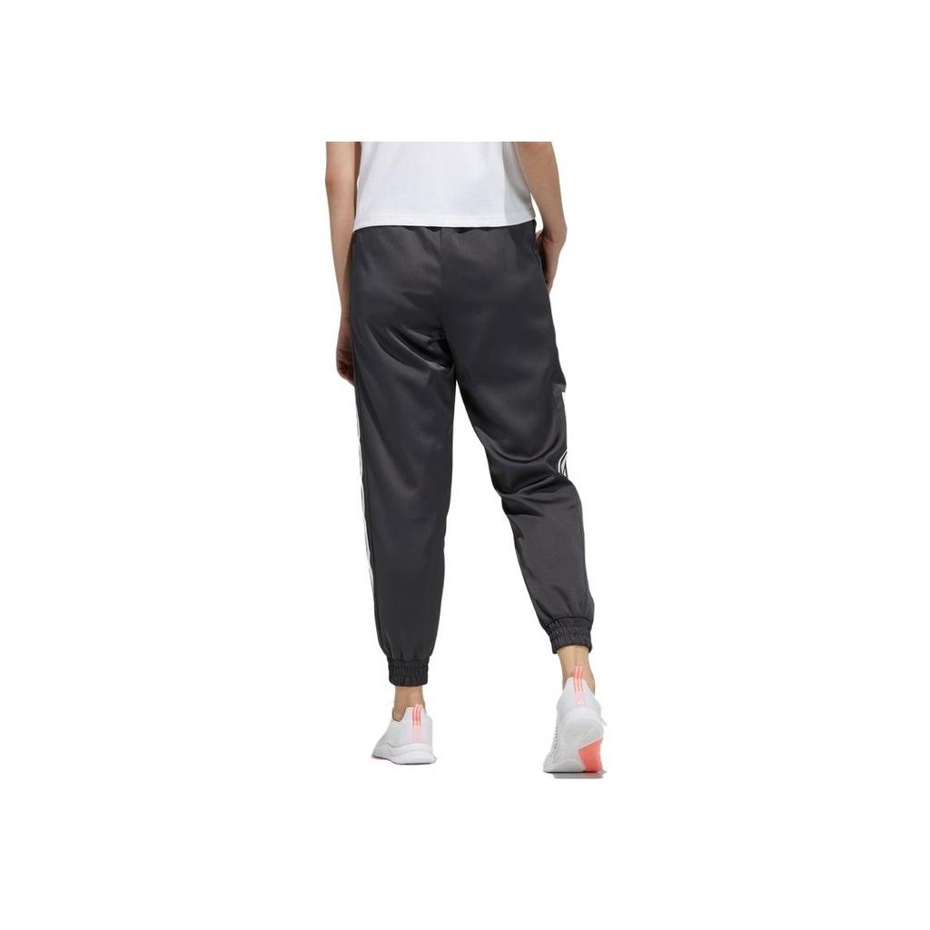 Adidas Neo Tapered Cuff Striped Mid-Rise Knit Sports Pants Women Pants Black GP5411