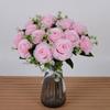 18 Heads Real Happy Flower Mini Crystal Grass Bouquet Rose Flowers Decorative  Home Decorative