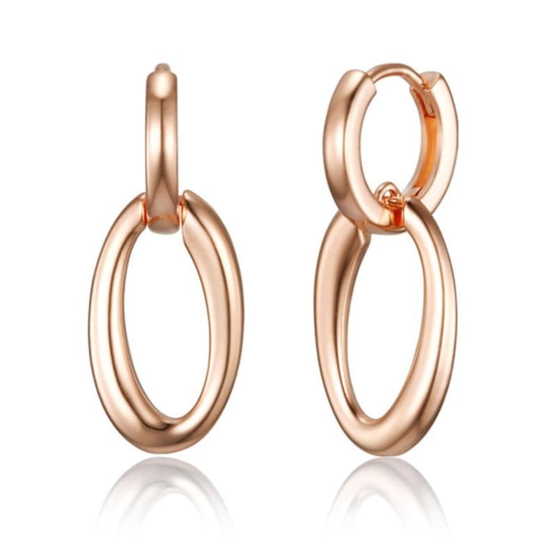 CRANNE 14K GF Bold Round Drop One-Touch Earrings C24EGF194