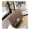 1Pc Xiaoxiangfeng Woolen Bag Women's Bag New Trendy  Popular Korean Version Fashion Versatile Chain Single Shoulder Messenger Bag