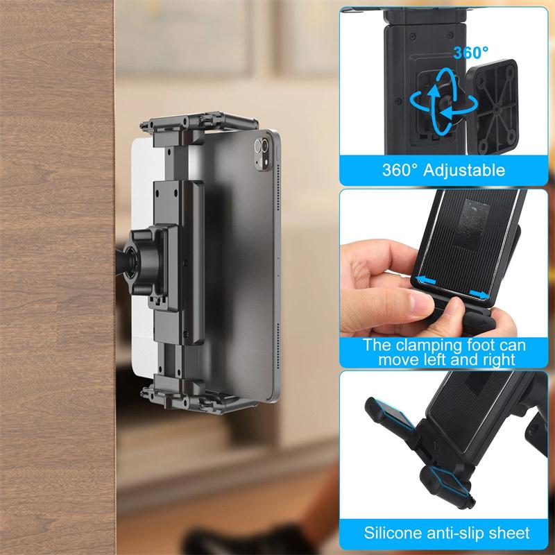 Mount Tablet Stand Stretchable Arm Cell Phone Wall Holder Adjustable Nailed Wall Stand For Phone Universal 4.7-13 Inch