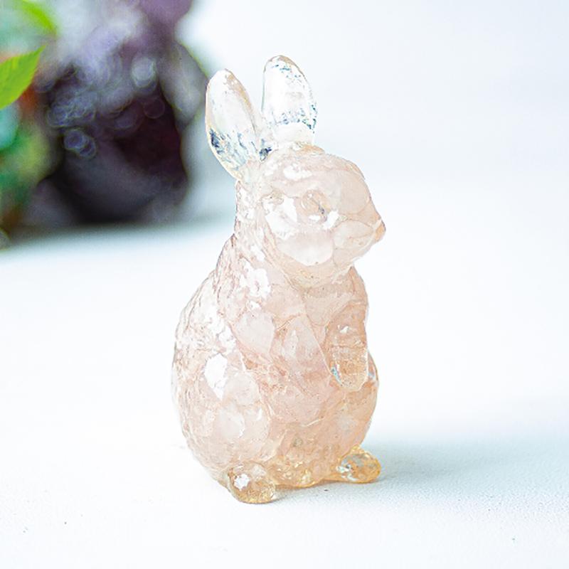 

Crystal Rabbit Traditional Desktop Decoration Home Accessories Tea Pet Collection Sculpture Crafts N1