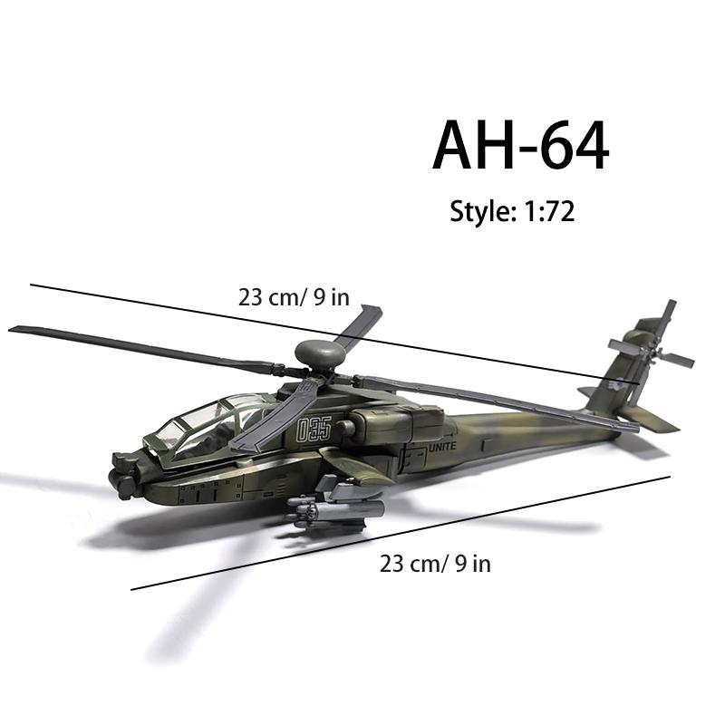 Assembly Toy Plane Model B-2 Bomber F22 A10 SU57 Fighter AH-64 helicopter Aircraft Building Blocks Toy Military Collection Gift