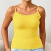 Lace Halter-neck Vest for Everyday Wear, Flattering Silhouette and Comfortable Ribbed Detailing.
