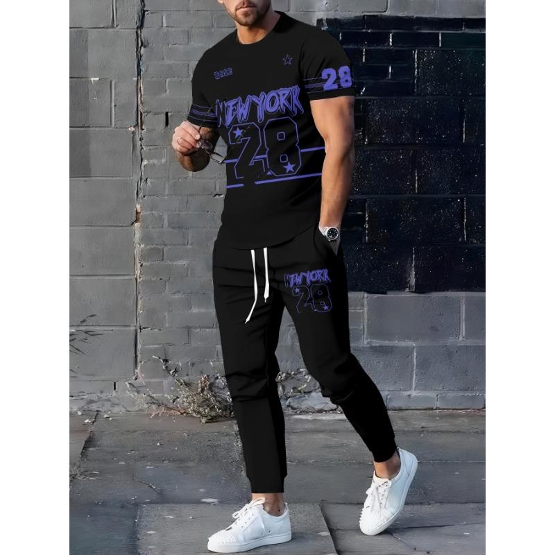 2026 Summer Men's Suit with 3D Printed Pattern Breathable Lightweight Comfortable Leisure Sports Outdoor Men's Clothing