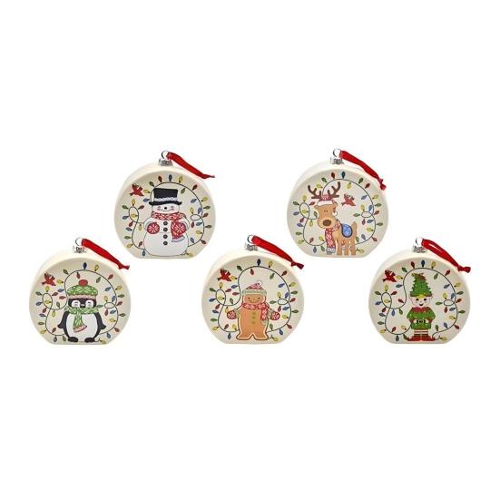 

5 шт. Рождественские украшения Пластиковые Снеговик/Олень/Елка/Гном Подвесное украшение для Рождественской елки Праздничный декор C