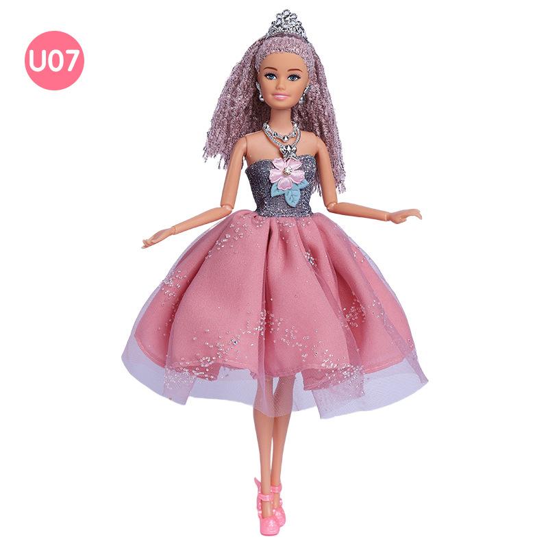 

Кукла Барби 30 см с грязными косичками, европейская и американская личность, многосуставной подвижный целый комплект упакованной кукольной кружевной одежды U07