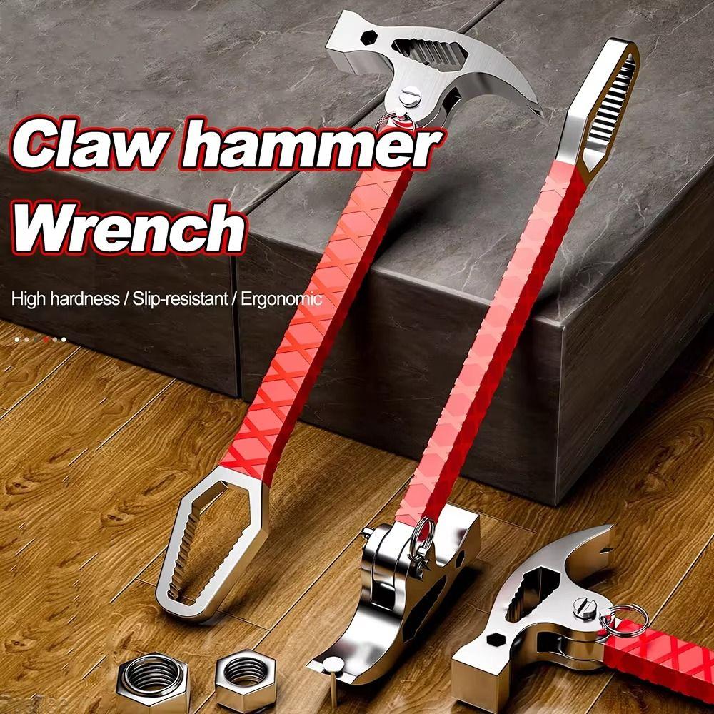 Sheep Horn Connected Multifunctional Hammer Folding Design Universal Wrench  Car Mounted