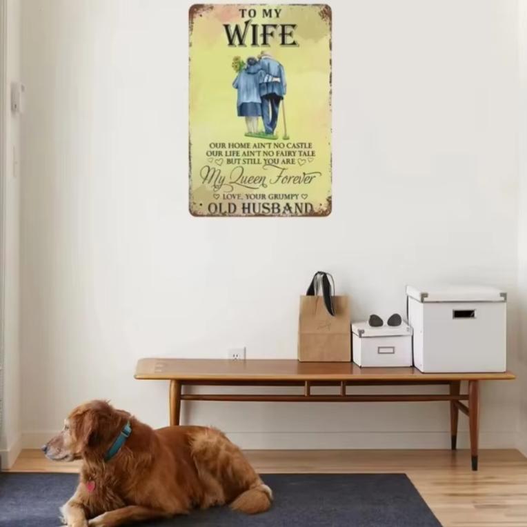 "Our Home Is Not A Castle" Vintage Tin Plaque – Couples Valentine's Decor | Ideal Romantic Gift