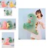 Cute Dinosaur Plush Toy Soft Feather Down Cotton Stuffed Animal Gift Wholesale 22cm Pink