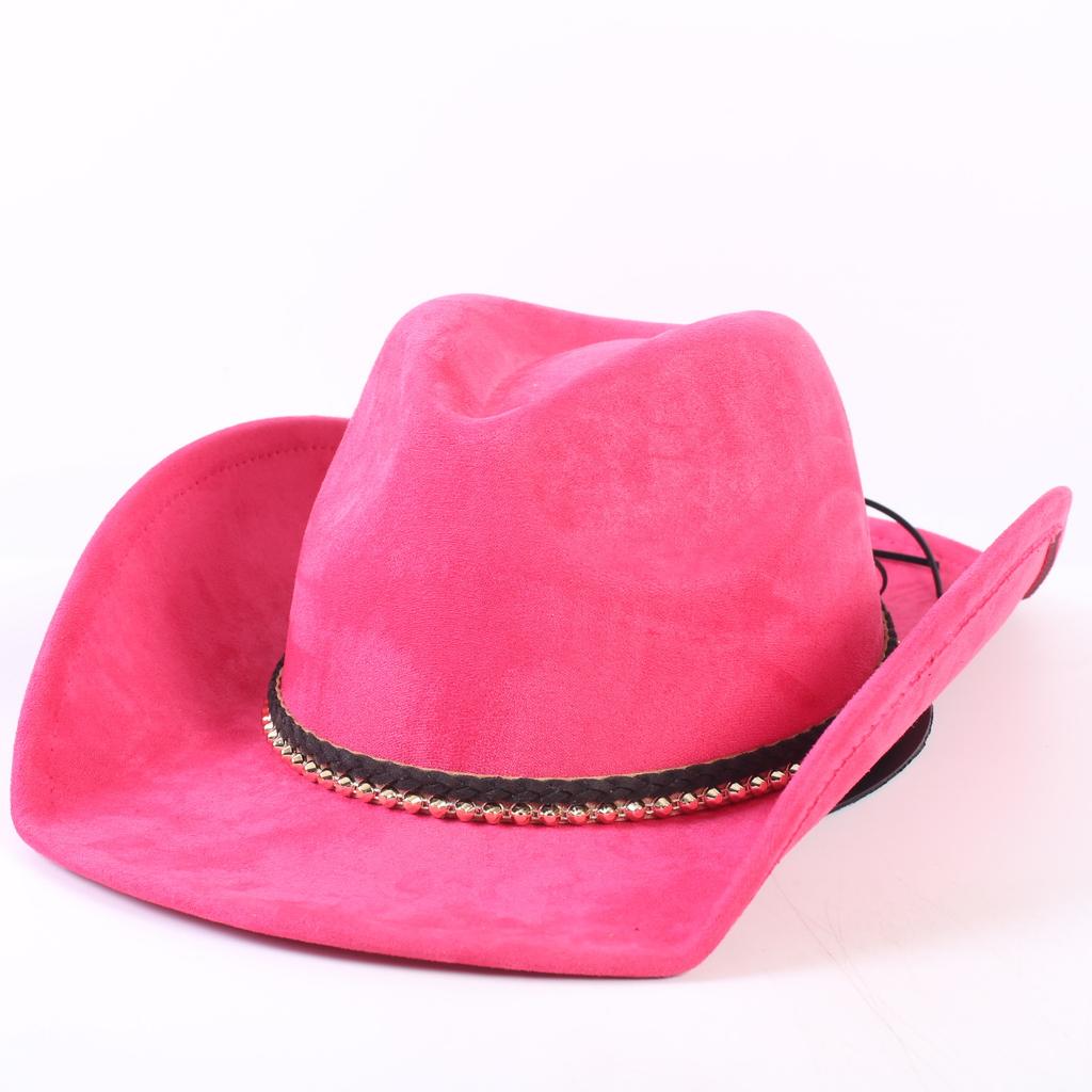 Popular European and American Classic Suede Western Cowboy Hat, Men's and Women's Fashion Big-brimmed Top Hat Shade