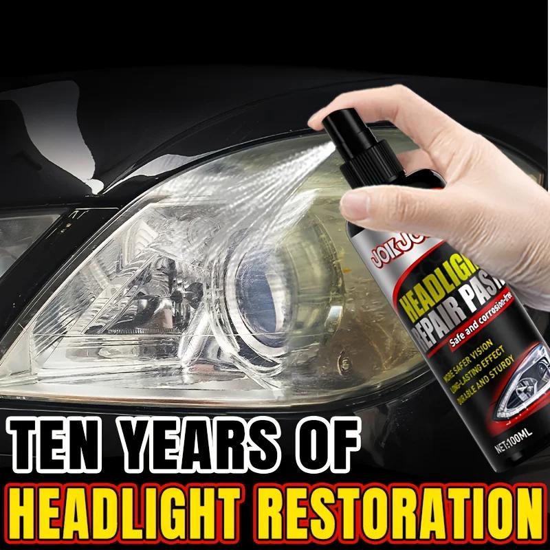 JOKJOK 100ml Ceramic Car Headlight Repair Spray - Advanced Yellowing and Oxidation Remover, Long-lasting Protective Coating