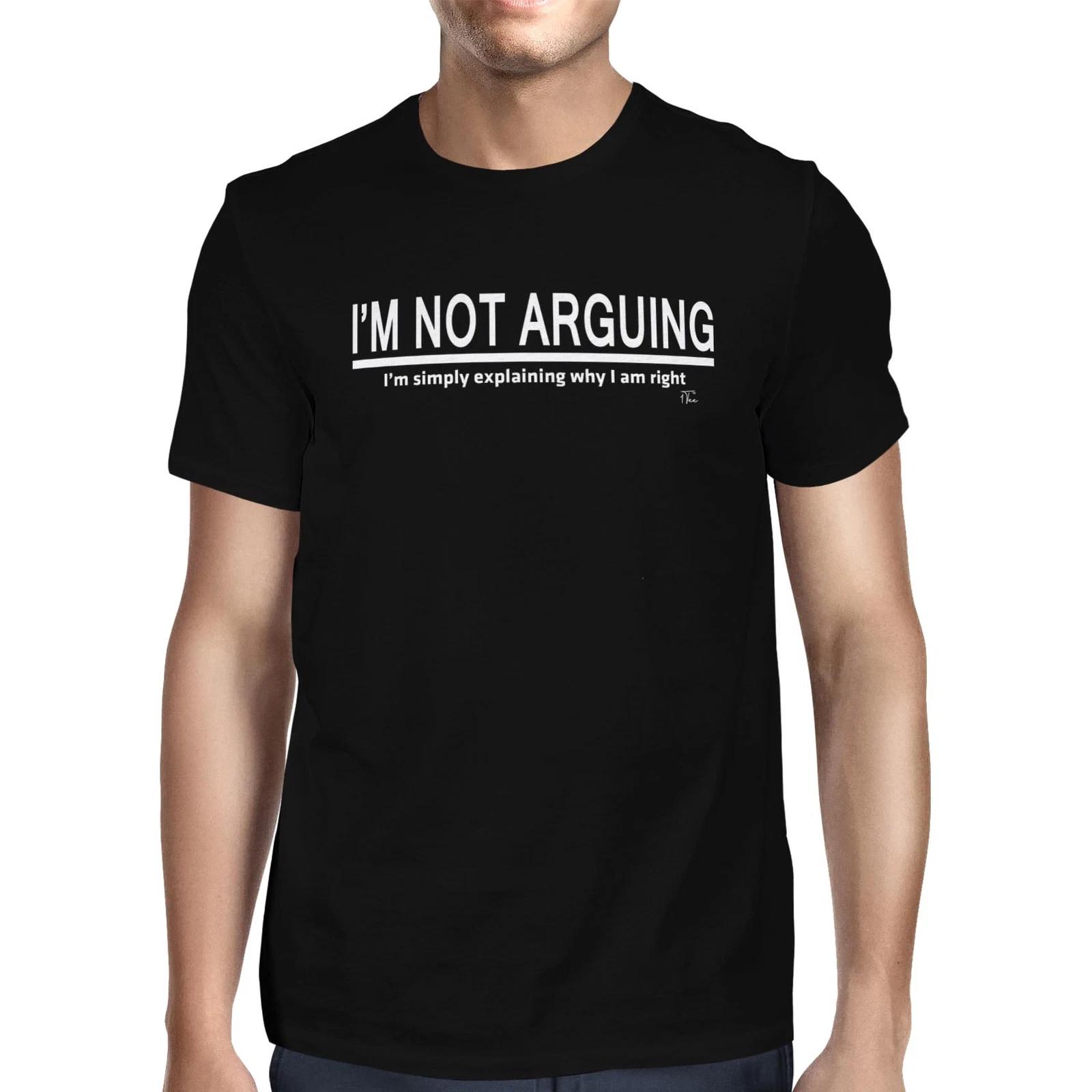 1Tee Mens I m Not Arguing, I Am Simply Explaining why I am right T-Shirt XXL