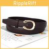 Metal C Shaped Buckle Decoration Women Slim Waist Belt For Daily Casual Wear