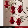 Chinese Red Lantern Hanging Ornament: Festive Flocked Bonsai Decor for New Year and Spring Festival