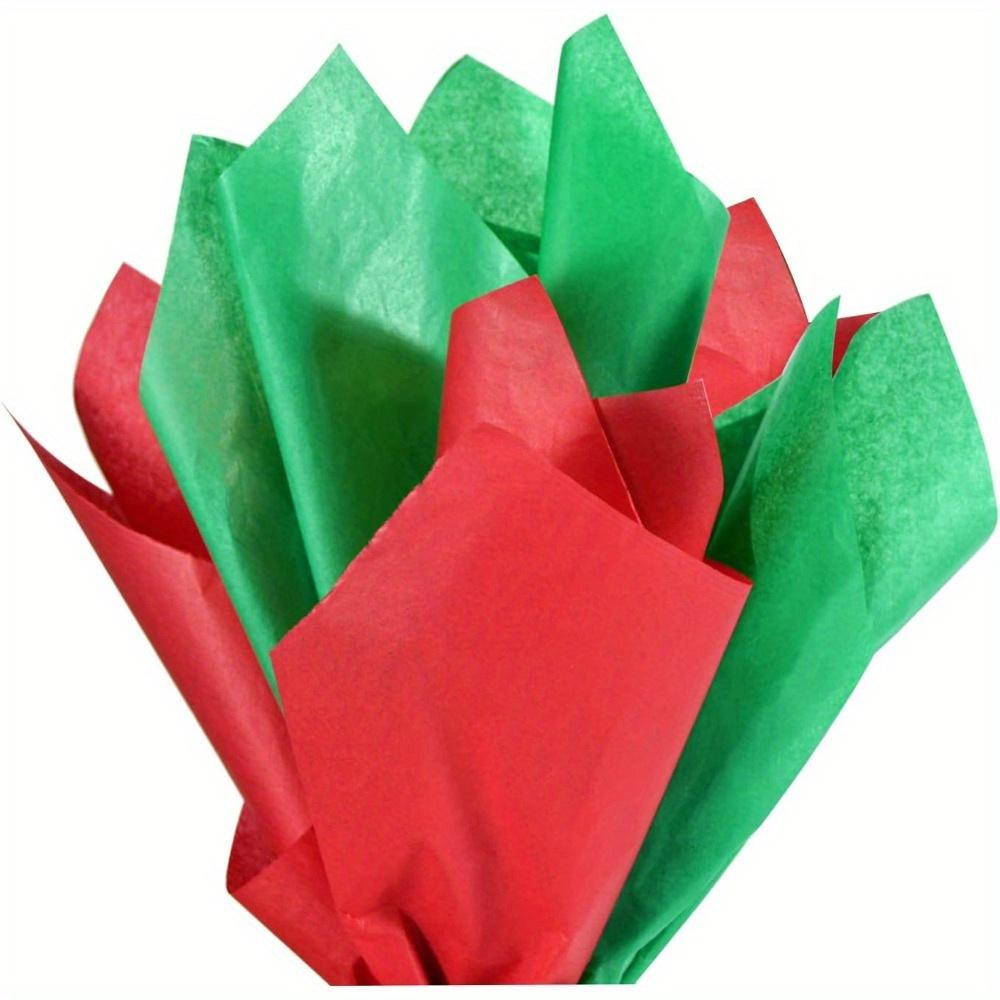 80 Sheets, Red & Green Gift Wrapping Tissue Paper, 20"x14", Perfect for Weddings, Birthdays, Showers, Crafts, Party Favors & Holiday season Décor