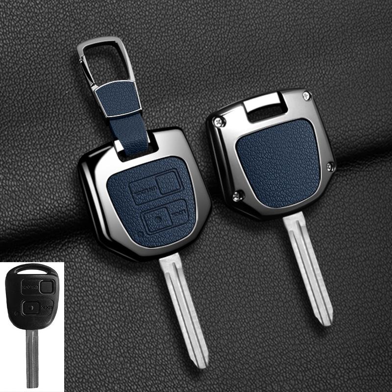 Zinc Alloy Key Case Cover Shell Fob Holder For Toyota FJ Cruiser Land 2008-2014 Yaris Echo For Lexus ES GS LS IS RX SC LX RX400h