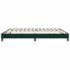 Box Spring Bed without Mattress Dark Green 180 x 220 cm Velvet