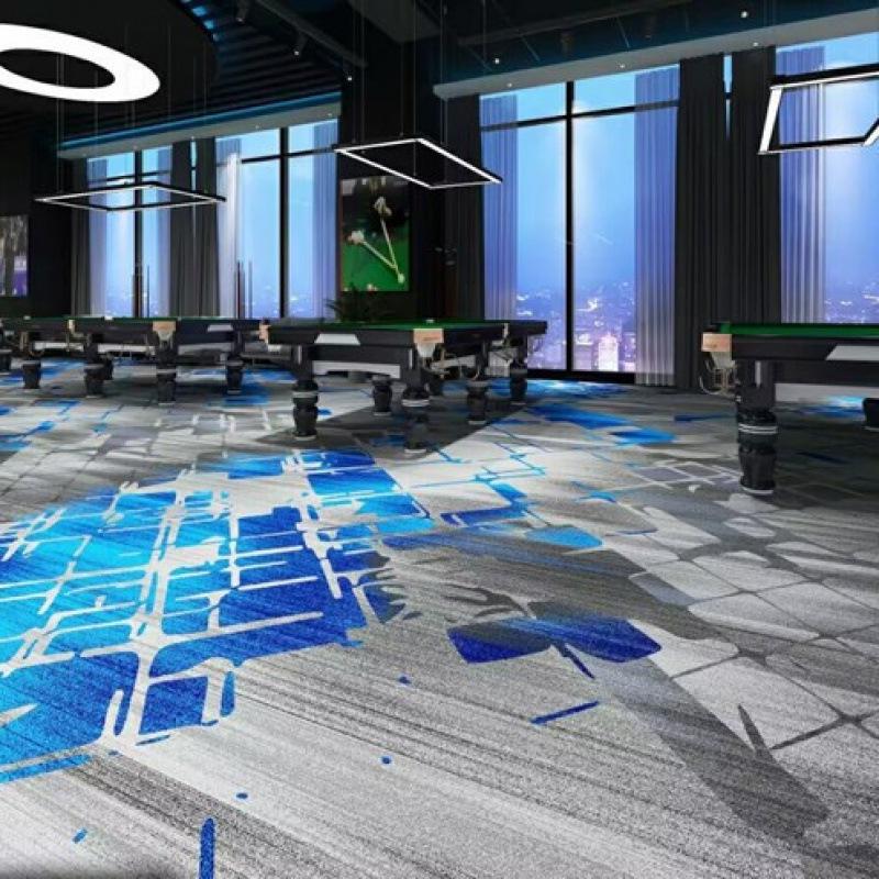 Luxury Printed Carpet for Hotel Billiard, Game, and Recreation Rooms – Wall-to-Wall Hallway and Private Room Flooring