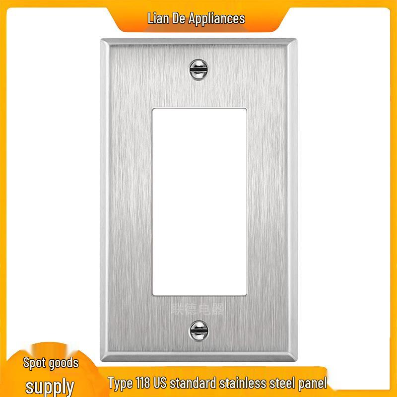

Type 118 GFCI Single Gang Vertical Stainless Steel Wall Plate, Brushed Finish