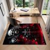 Tappeto Tappetino Stampato con Motivo Teschio Dark Gothic per Soggiorno Camera da Letto Casa Decorazione Divano, Tappetino Antiscivolo