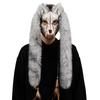 Halloween Wikinger Fuchs Maske mit Kunstfell Kopfschmuck - COS Werwolf Stil