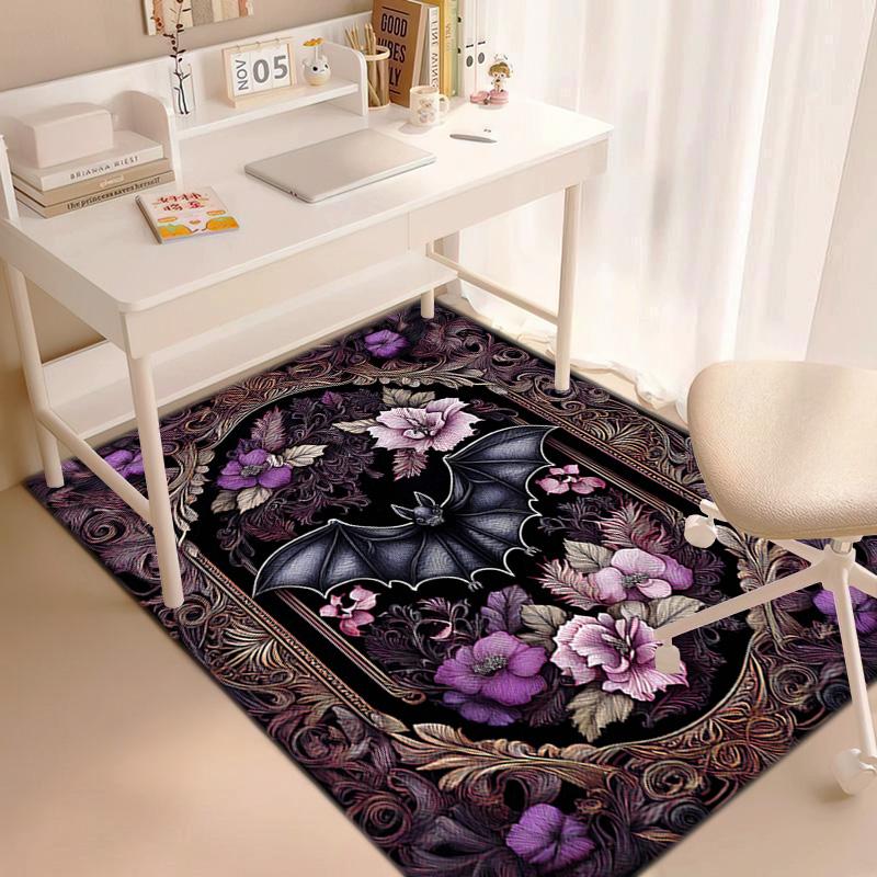 Black Cat Floral Garden Carpet Is Suitable For Living Room And Bedroom Doormats Office Balcony Decorative Carpet A11