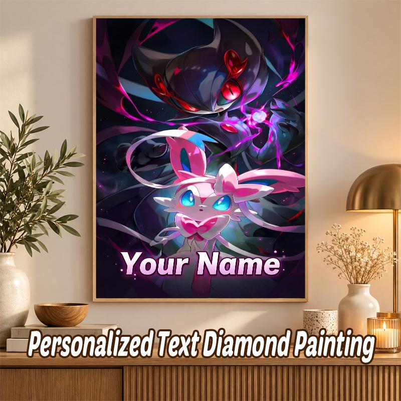 Darkrai Custom Name Diamond Painting Personalized 5D Full Drill DIY Diamond Art Home Decor