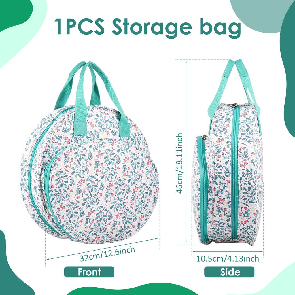 Oxford Cloth Cross Stitch Bag Embroidery Thread Bag Maple Leaf Round Organizer Bag Sewing Accessories Knit Embroidery Supplies