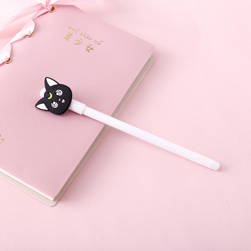 1 Pcs Cute Cartoon Kawaii Animal Cat Pink Pig 0.5mm Gel Pen Student Plastic Writing Pens Escolar Papelaria Office Stationery
