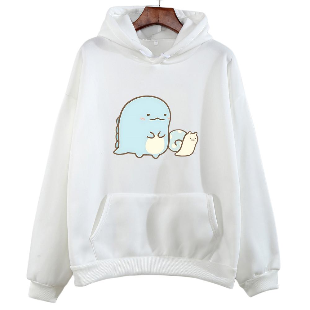 Cartoon Dinasour Graphic Hoodie Kawaii Sumikko Gurashi Sweatshirts for Girls Graphic Long Sleeve Casual Pullovers Women/Men Tops