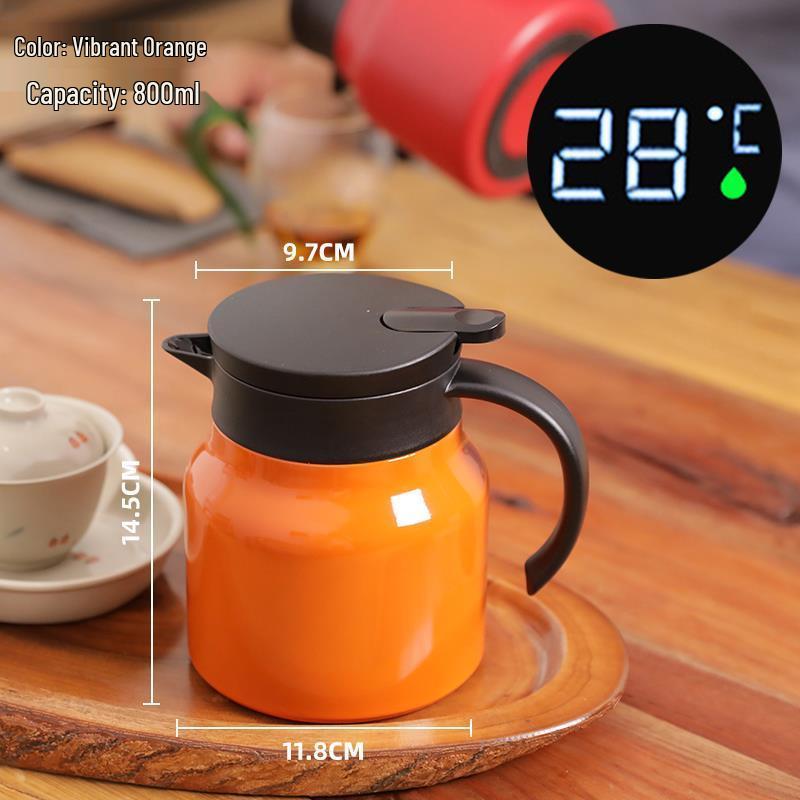 Office Health Stainless Steel Insulated Teapot and Water Bottle - 72-Hour Heat Retention, Tea Separation Feature.