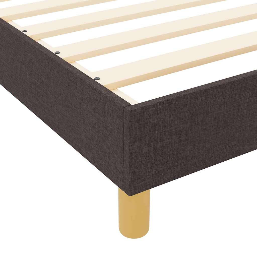 Bed Frame with Headboard Dark Brown 180 x 200 cm Fabric