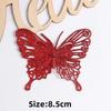 5/10PCS Christmas Butterflies Xmas Tree Ornaments Single Layer Gold Powder Glitter Artificial Flower DIY Crafts Christmas Decor