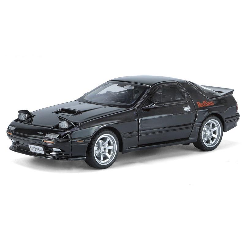 1/32 Initial D Mazda RX7 Alloy Diecast Toy Car Models with Sound Light Scale Model Car Toys for Kids Birthday Collectible Gifts