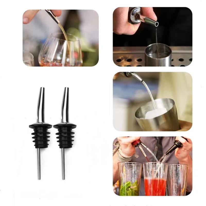 Wine Bottle Pourer Oil Stopper Cocktail Shaker Wine Accessories Spirits Free Flow Nozzle Stopper Kitchen Bar Tools