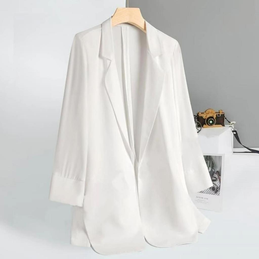 Thin Suit Jacket Women's Summer Chiffon Loose and Thin Drape Ladies Small Suit Top