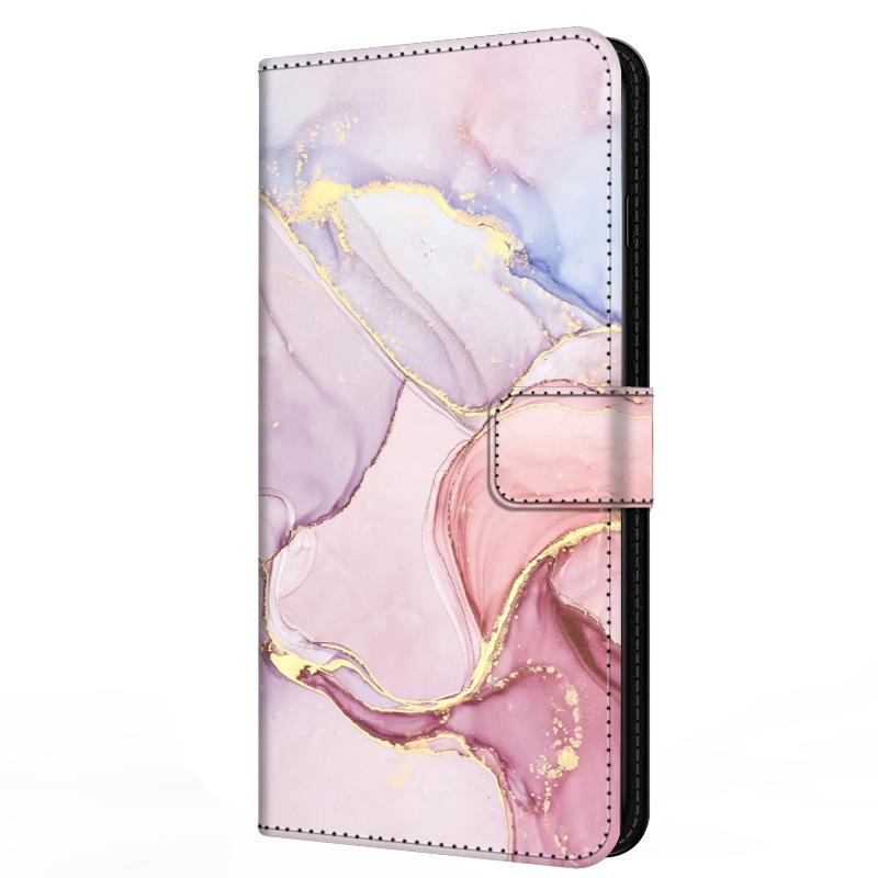 Leather Flip Case for Samsung A37 A57 Cover Wallet Book Stand Magnetic Cove Galaxy A 57 37 5G Capa Marble Partterns Funda Bumper
