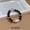 Handmade Floral Pearl Bracelet Women With Freshwater 18K Gold Plated Alloy Sweet Elegant Jewelry Accessory