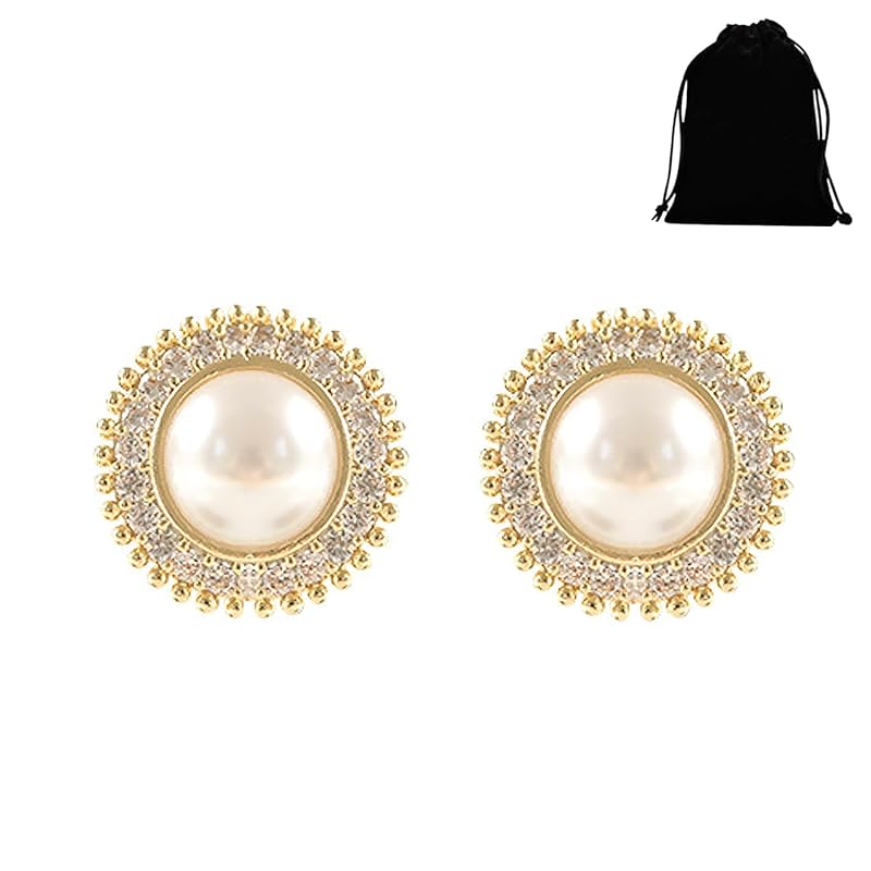 

Zoomers earrings cute pearl South Korea zirconia big wedding gift ladies ceremonial occasions valentine s day present simple Smaller formal