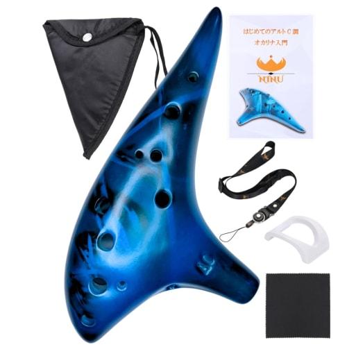 

NINU Ocarina, 12-Hole Ceramic Wind Instrument, Alto C, Beginner s Set, Fingering Chart, and Japanese Instructions Included