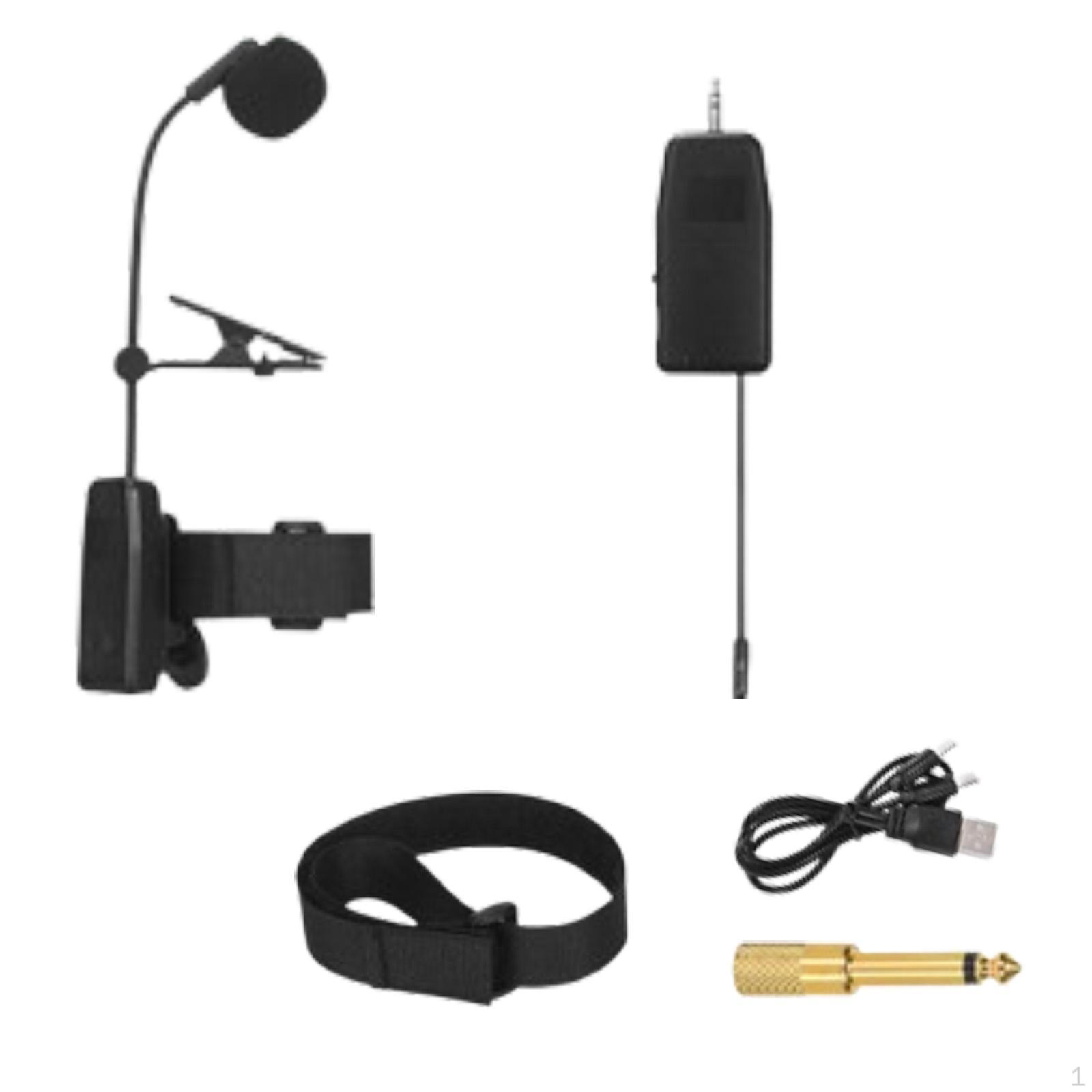 

Беспроводная система микрофона для саксофона, рупорный инструмент UHF 20cm 1 Sax Mic
